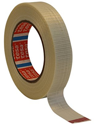 tesa Kreuzfilament-Klebeband 4591, transparent, 25 mm x 50 m 4591-00002-00 (Kreuzfilament-Band Glasfaserklebeband Glasfaserband Kreuzfilamentklebeband Filamentklebeband Gewebeklebeband)