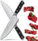 CHEFBUD Kochmesser, 8 Zoll Profi Küchenmesser aus Deutschem High Carbon Edelstahl mit ergonomischem Griff und scharfer Klinge, am besten für Zuhause & Restaurant, Serie KENG
