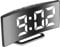 Digitaler Wecker, 7 LED Spiegelbildschirm Wecker Am Bett, Schlummermodus, 2 Helligkeiten, Wecker für das Schlafzimmer, Küche, Büro, USB-Lade und Akkuleistung(weiß)