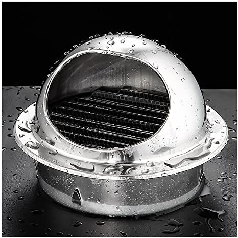 SHUDONGDEN Griglia di Ventilazione A Sfera,Cappa di Scarico in Acciaio Inox Cappa A Sfera Estrattore Esterno Tondo Toro, Copertura della Griglia di Ventilazione della Presa d'Aria,120mm/4.72in