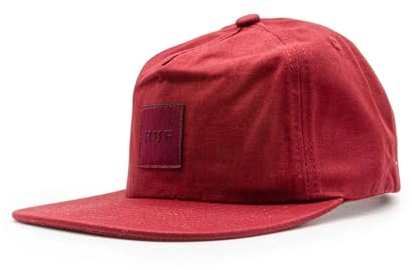 HUF Box Logo Unstrukturierte Snapback Cap - Weinrot - Einheitsgröße