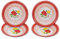 Luxshiny 4 Pièces Plaque Émaillée Vasque En Émail Plats En Émail Rouge Et Blanc Vaisselle Émaillée Camping Assiette Apéritive Assiettes De Nourriture Émail Profond Pâtes Des Bonbons
