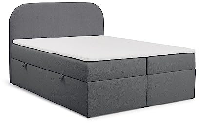 maison de reve Boxspringbett, Wood, DUNKEL GRAU, 180x200