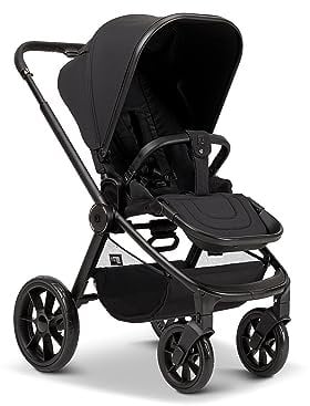 MOON Buggy SPORT, Black/Melange, Sportwagen-Buggy mit Liegefunktion, bis 22kg, UV-Schutz 50+, zusammenklappbar, großer Korb, Kollektion 2024