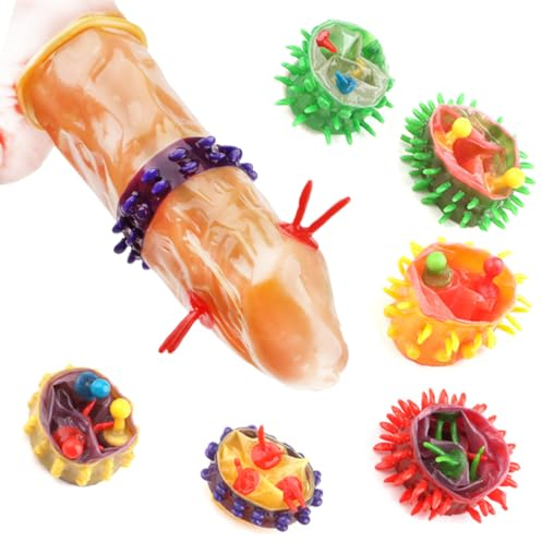 6pcs Wolf Zähne Set, Stinger Set, Kondom Set, Kondom Set, Alien Set, Erwachsene Sexuelle Produkte (6pcs)