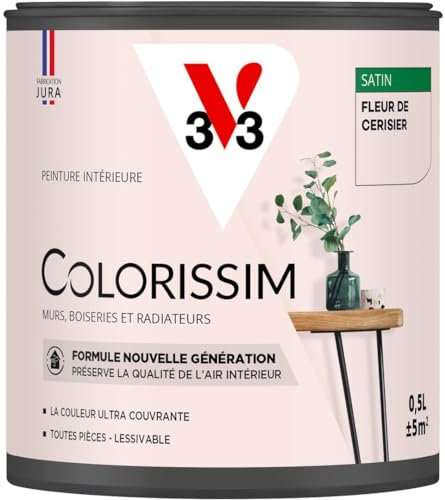 V33 Peinture multi-supports Colorissim® Fleur de cerisier satin 0,5L