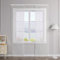 SCHOAL Schiebegardinen mit Klettband 2er Set Gardinenschal Transparente Schiebevorhang Leinenoptik Fensterschal mit Wellen Muster BxH 57x145cm Gold