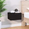 FENLAX Wand-Nachttisch aus Holzwerkstoff 34x30x20 cm 2 STK. Schwarz Nachttisch Hängend Holz Nachtkommode Nachtschrank Hängend Modern Bedside Table Schlafzimmer Möbel
