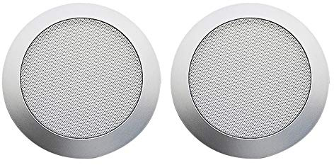 MARKELL Rejilla de Altavoz de Techo, Rejilla de Altavoz de Audio Integrado en el Techo de 4 Pulgadas (Plateado)