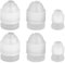JYTDBCS 6Pcs Piping Nozzles Coupler, Reusable Plastic Icing Piping Tip Converter Nozzle in 3 Sizes, Coupler Birthday Cake Decorating Tool for Cupcakes Cookies DIY Cream Jelly Mashed Potatoes