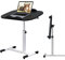 nwixbqoqn 60 x 40 cm Laptoptisch mit Rollen, Computertisch Laptoptisch Höhenverstellbar 61-95 cm, klappbarer Schreibtisch Beistelltisch mit 2 Stopp-Leisten & 4 Rollen für Büro, Schlafzimmer, Schwarz