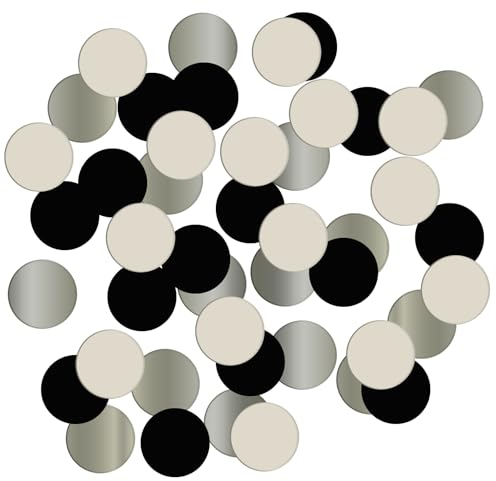 Folat 68688 Geburtstag Dekoration Schwarz, Creme, Champagner Gold - Confetti - Crème Noir - 14 gr. - EIN schickes und charmantes Happy Birthday Deko