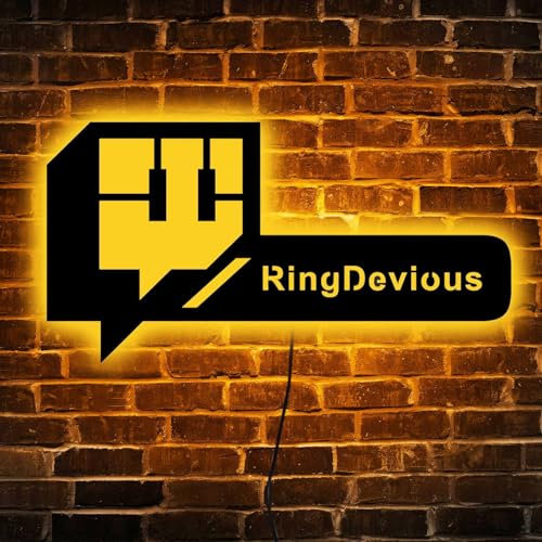 Personalize Username Twitch Led Sign Wall Art Decor - Glow in the dark Wall Art - Live Stream Room Decor - LED Decoration - Custom Gamer Neon Sign Light Gift