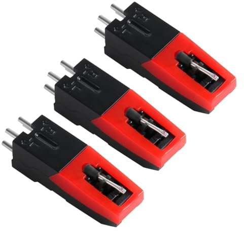 Sarini 3 Stück USB-Plattenspieler-Nadel, Plattenspieler-Nadel, Plattenspieler-Ersatznadel, Grammophon-Nadeln, Plattenspieler-Nadeln für viele berühmte Plattenspieler