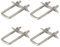 HAPPOW 4 Stück U Bügel mit Gewinde, U-Schrauben M8 60x120mm, Bügelschraube Edelstahl 304, U Bügel mit Muttern und Rahmenplatte, für Abschleppen, Autos und SchiffeReparatur Von Pipelines