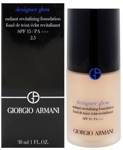 Designer Glow Radiant Revitalizing Foundation SPF 15 PA Plus - 2.5 by Giorgio Armani for Women - 1 oz Foundation
