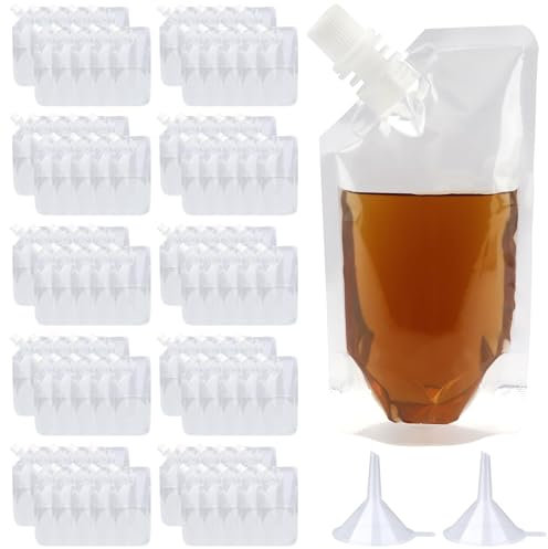 100Pcs Drink Pouches,Drink Pouches for Festivals,Bags for Drinks,Pouches for Liquid,Drinks Pouches,Plastic Drink Pouches,Liquid Pouches,Clear Drink Pouches