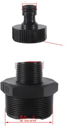 MRESXT 1 Pollice Filettatura Maschio a 2 Pollici Filettatura Maschio connettore di riduzione del Tubo da Giardino 59 mm Raccordo Tubo di plastica Adattatore Rubinetto 1pezzi-1pezzi_a