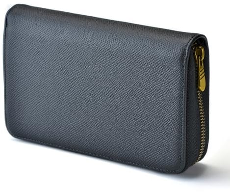 Custodia per penna stilografica, in vera pelle, con 10 scomparti divisi, colore nero, porta penne roller, organizer con cerniera