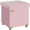 Casaria® Hocker mit Stauraum Samt Rosa Faltbar inkl. Füßen 38x38cm 300kg Belastbarkeit Wohnzimmer Schlafzimmer Flur Sitzhocker Fußhocker Polsterhocker