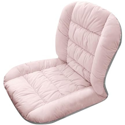 Stuhlkissen mit Rückenteil Sitz, Ergonomisches Bürokissen, Rückenkissen mit Bänder, Winter Dicker Warme Auflage Polsterauflage Gartenstuhl für Stühle Bänke in Haus und Garten, Hellrosa