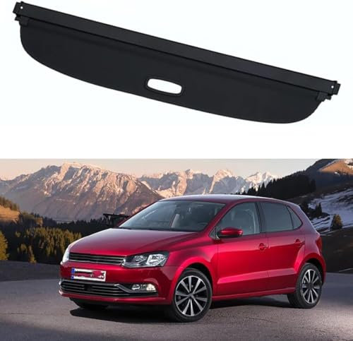 DRYFAL Auto Laderaumabdeckung für VW Polo 2011-2020 Auto Einziehbarer Laderaumabdeckung Kofferraum Schutz Der PrivatsphäRe Cargo Cover