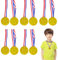 OUDQFCJ Medaillen Kinder 10 Stück Goldmedaillen Siegermedaillen Für Laufen Fussball Kinder Gold Gewinner Medaille Kunststoff Für Geburtstag Party Spiele Prizzes Sportstag Spielzeug