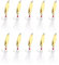 PATIKIL Fishing Spoons, 10 Pcs 1/5 oz Fishing Lures Casting Spoon Treble Hooks Jigs Hard Metal Spinner Baits for Freshwater Saltwater Salmon, Gold Tone
