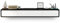 GAOAZHEN Floating TV Cabinet for 47-100 inch TVs, TV Console Unit with 2 Drawers, TV Stand with Shelving for Living Room, Entertainment Room(White+Black,160cm)