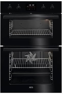 6000 SurroundCook Double Electric Built-in Oven, 61L, Black, Catalytic Cleaning - DCB535060B