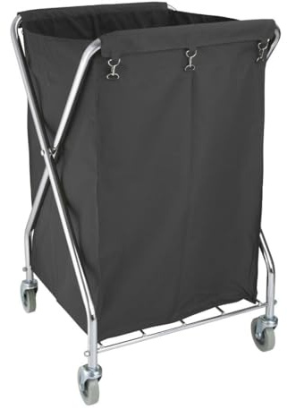 Jantex Replacement Bag for L616 Foldable Linen Trolley, 220Ltr, Black