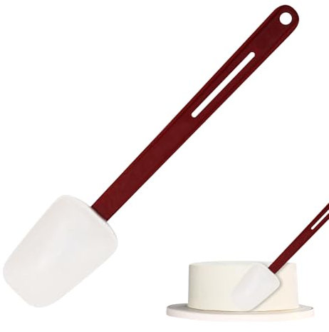 Heat Resistant Spatula Spoon for Cooking, 26cm Silicone Scraper Spatula with Handle Spatulas High Temp Silicone Spatulas, Compatible Non-Stick Cookware for Kitchen Baking Cooking