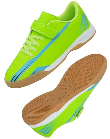JABASIC Kinder Hallenfußballschuhe für Jungen & Mädchen - Futsal Fußballschuhe Indoor