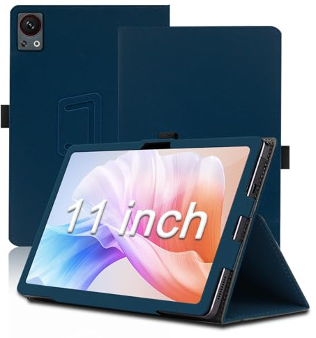 Universal Case Compatible with DOOGEE T30S 11 inch Tablet,Premium PU Leather Folding Stand Tablet Protection Bundle,Portable Cover,Folding Stand Protective Cover with Pencil Holde and Wrist Strap