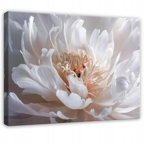 WallArena Leinwand Bilder 120x80 cm | Pfingstrosen Rosen, Leinwandbilder, Bild auf leinwand, Format: 120x80 cm (BxH) - einteilig auf Canvas Leinwand. Das