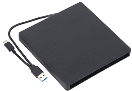 XUMIUZIY Externes Optisches Laufwerksgehäuse, Universelles CD-DVD-BD-Laufwerksgehäuse, Plug-and-Play für Laptop Slim, Typ A Typ C USB3.0, Tragbare und Stabile Datenübertragung, für 2003–10, MacOS