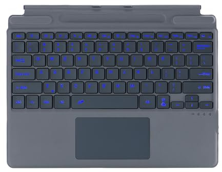 mobee Teclado para Microsoft Surface Pro Copilot+ (11ª edición) / Pro 11 / Pro 10 / Pro 9 / Pro 8 / Pro X, 13 pulgadas, cubierta desmontable con panel táctil, retroiluminación de 7 colores, soporte