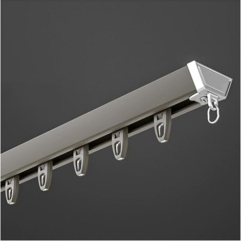 Gardinenstangen-Set für Raumteiler - Decken-/Wandhalterung, Einfache Installation für Wohnzimmer, Schlafzimmer, Büro - Modernes Design für vielseitigen Einsatz
