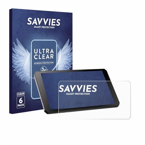 Savvies Schutzfolie für RiderNav R7M | 6 Stück Transparenter Displayschutz Made in Germany Ultra-Klar Displayschutz-Folie
