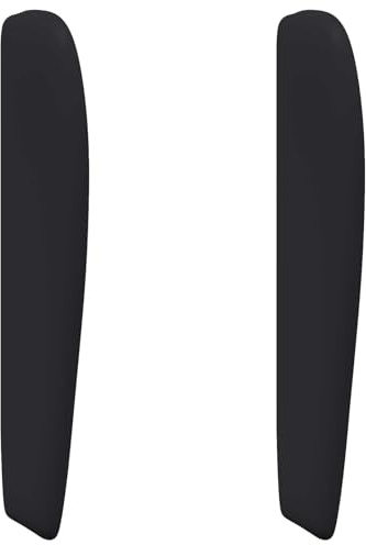 vidaXL Kopfteil Ohr Schwarz 80 x 23 x 6 cm PVC, Moderner schwarzer Kopfteil, stylisches Bettzubehör für Minimalisten, Robustes Holz mit sanfter PVC-Oberfläche