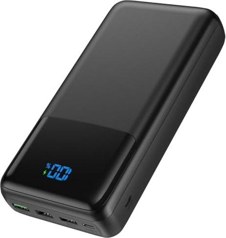 Power Bank, Laptop Powerbank, mit 100W Schnellladen, 4 Ausgänge Externe Handyakkus mit 60cm Ausziehbarem Kabel & Trageband DY-F500-Black-1