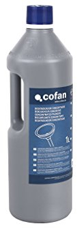 Cofan desatascador líquido concentrado 1 litro | Para tuberías y desagües | Limpiador desagües concentrado| Ideal para Fregaderos y WC | Pack 12 Unidades