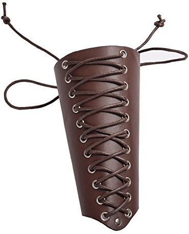 BLESSUME Armschützer Mittelalter Kostüm Armschutz Bogenschießen (1 PC Marron)