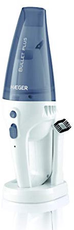 HAEGER Bullet Plus Gris - Aspiradora Recargable para aspirar líquidos y sólidos de 40 W para Limpieza eficiente, silencioso y de autonomía: Aprox. 15-18 min.