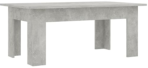 vidaXL Tavolino da caffè Arredo Casa Tavolo Basso da Salotto Mobili Casa Elegante Moderno Robusto Grigio Cemento 100x60x42 cm in Truciolato
