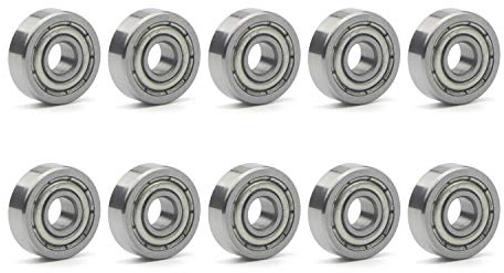 Unxuey 4x12x4 mm Miniatur-Rillenkugellager Stahl Modelllager 604Z 604ZZ 80014 10 Stücke