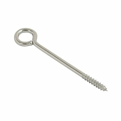 SISI UK® 10 x Heavy Duty Screw In Vine Eye Garden Hanging Climbers 75mm, 100mm Zinc Plated (100mm)