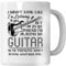 WG - Tazza da caffè con chitarra e scritta I Might Look Like Im Listening to You, regalo per chitarrista, tazza da caffè per uomo, chitarra