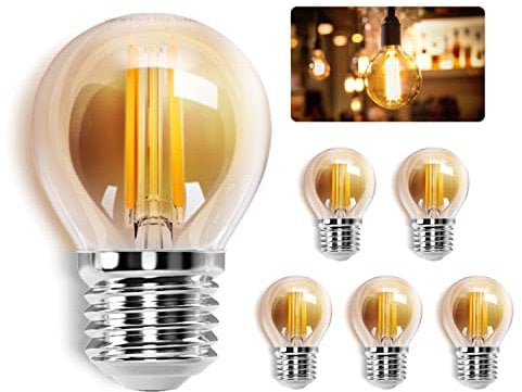 Aigostar Edison LED Lampe E27, Warmweiß 2200K,420LM,4W Retro Dekorative Glühbirne,Ideal für Retro Beleuchtung im Restaurant,Café,Bar-5 Stück