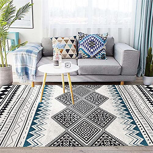 RUGMRZ Alfombra Gaming Alfombra Infantil Lavable En Lavadora Habitación para niños Alfombra Negra Azul Cómoda Moderna Sala de Estar Decoración Hogar Floor Mat 40x60cm Hogar Decoracion Salon